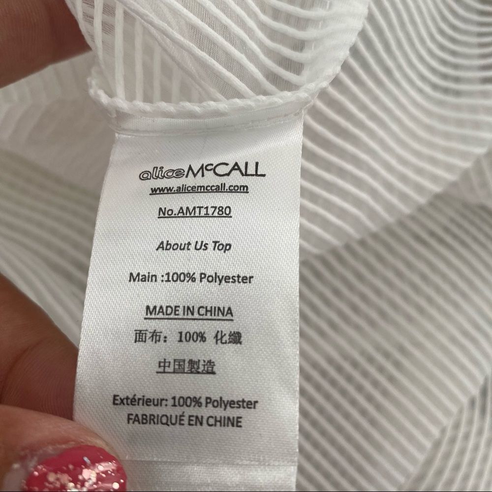 NEW Alice McCall About Us White Sheer Crop Top 0 - Picture 7 of 7